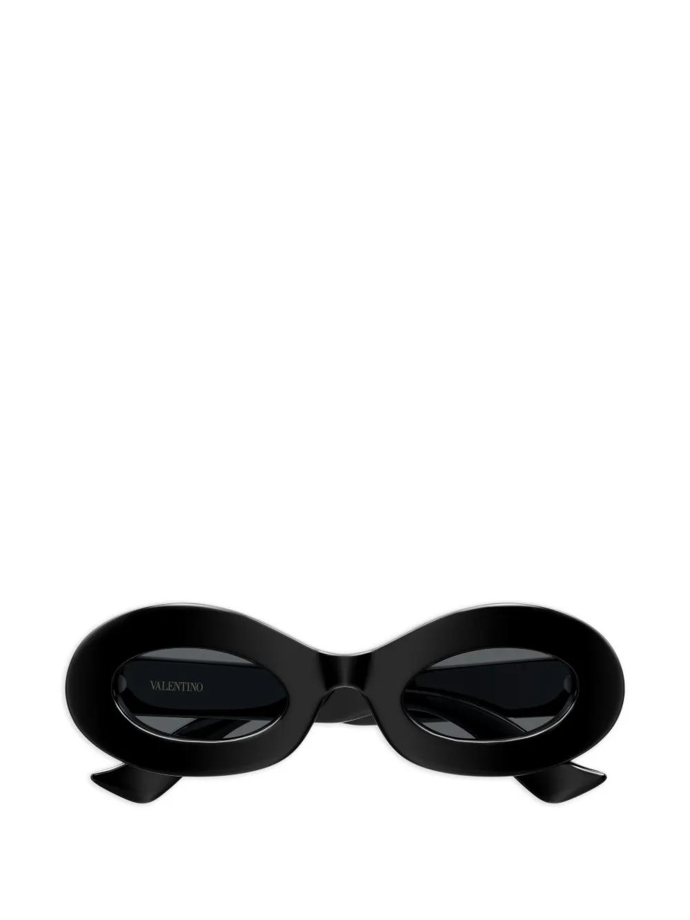VALENTINO GARAVANI EYEWEAR stud-embellished oval-frame sunglasses - Nero