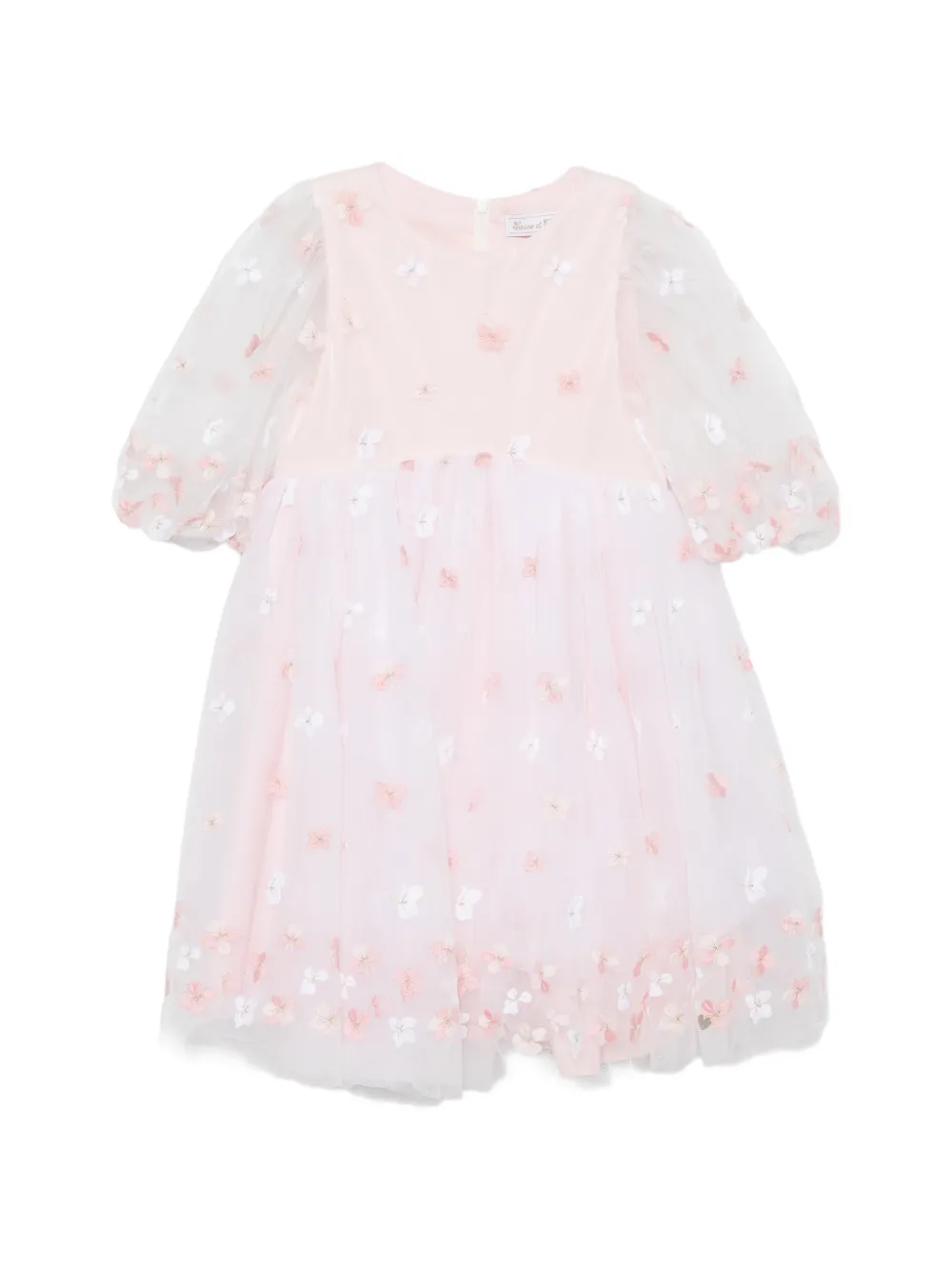 Tartine Et Chocolat floral-appliqué dress - Rosa