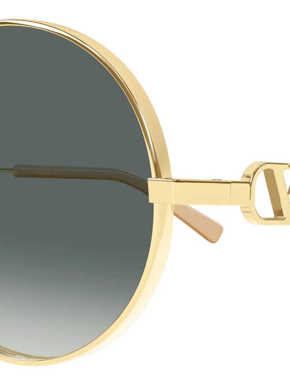 VALENTINO GARAVANI EYEWEAR VLogo zonnebril met rond montuur Goud
