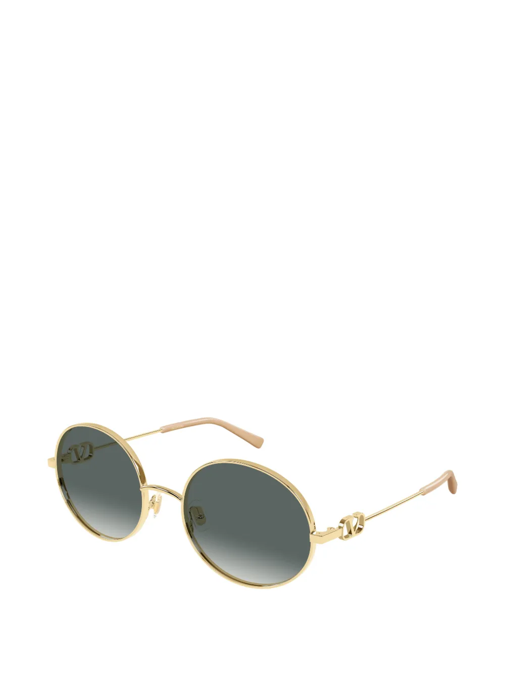 VALENTINO GARAVANI EYEWEAR VLogo round-frame sunglasses - Oro