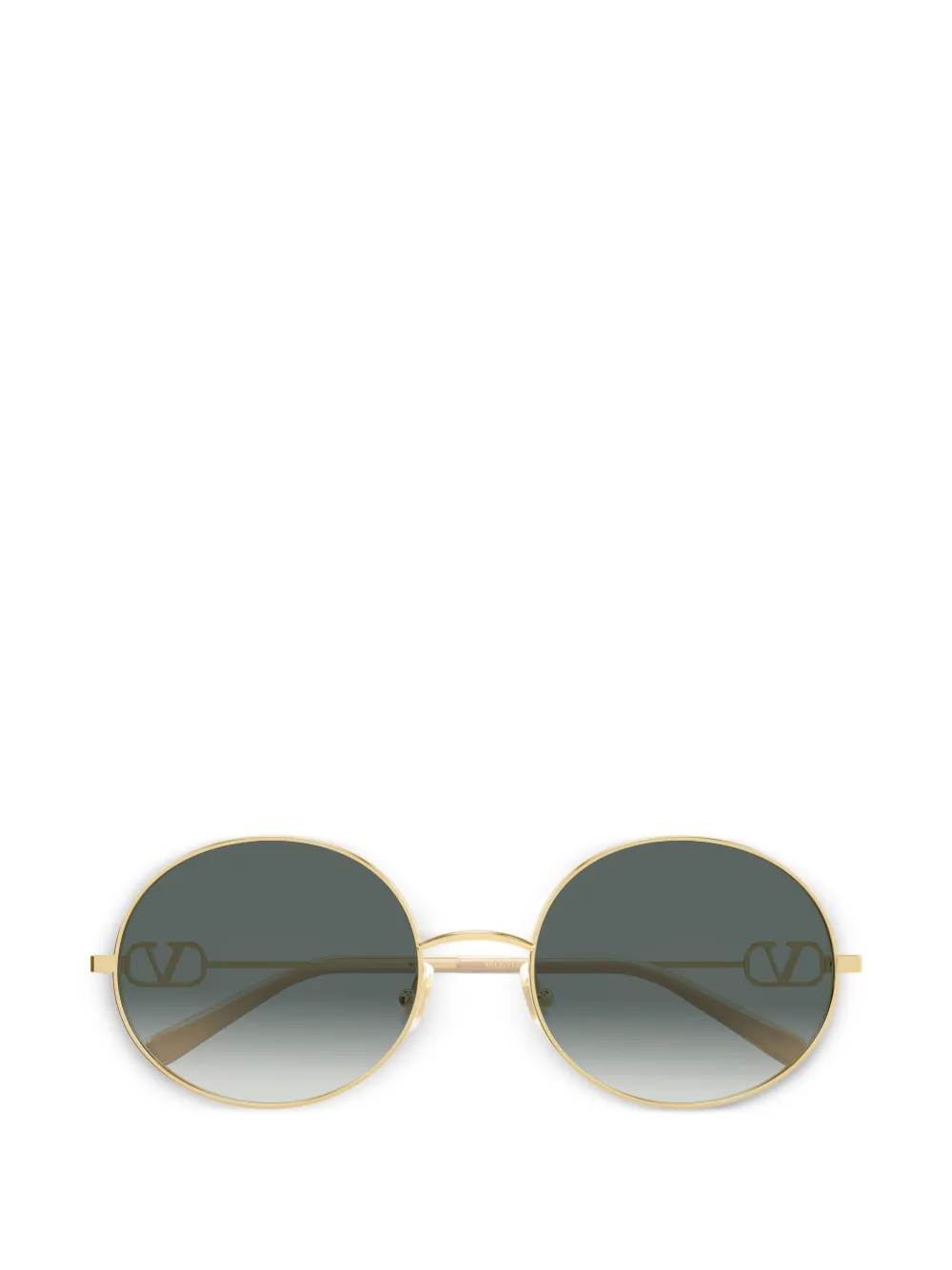 VALENTINO GARAVANI EYEWEAR VLogo round-frame sunglasses - Oro