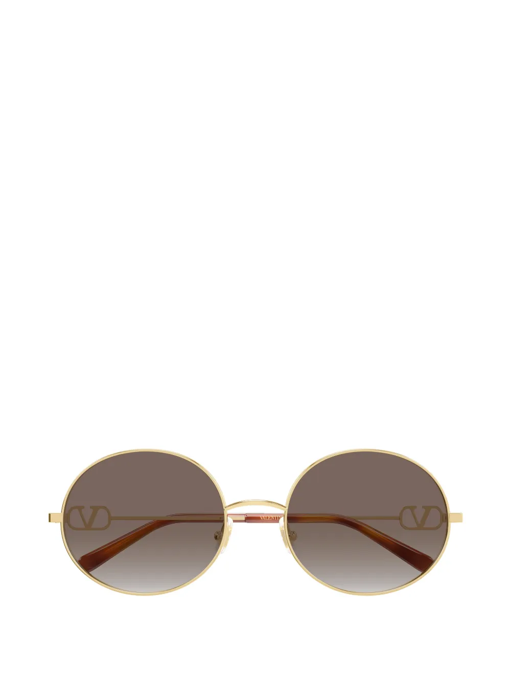 VALENTINO GARAVANI EYEWEAR VLogo round-frame sunglasses - Oro