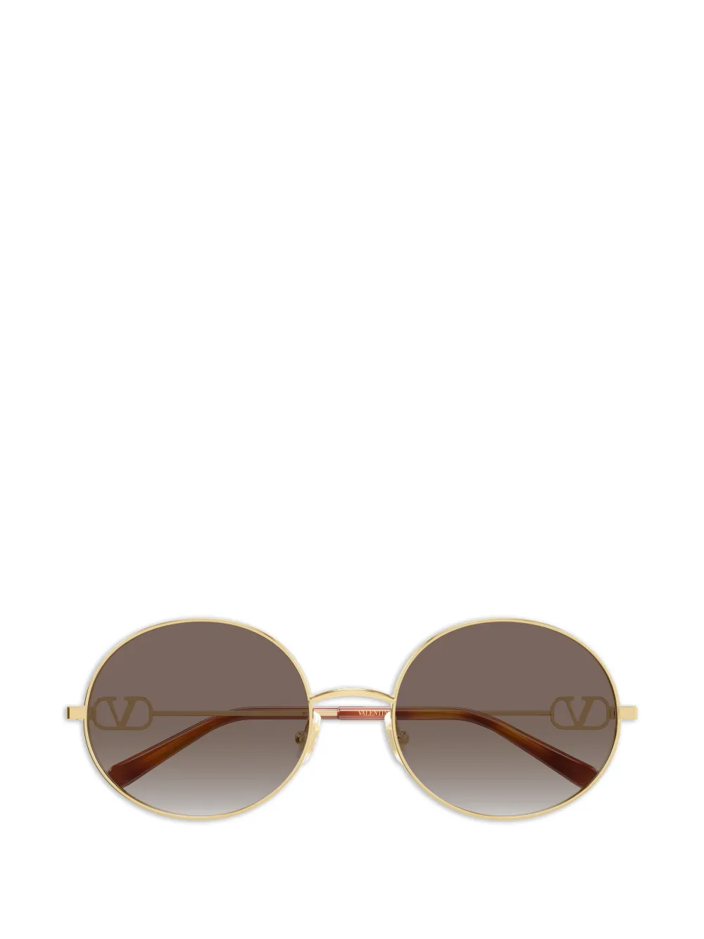 VALENTINO GARAVANI EYEWEAR VLogo round-frame sunglasses - Oro