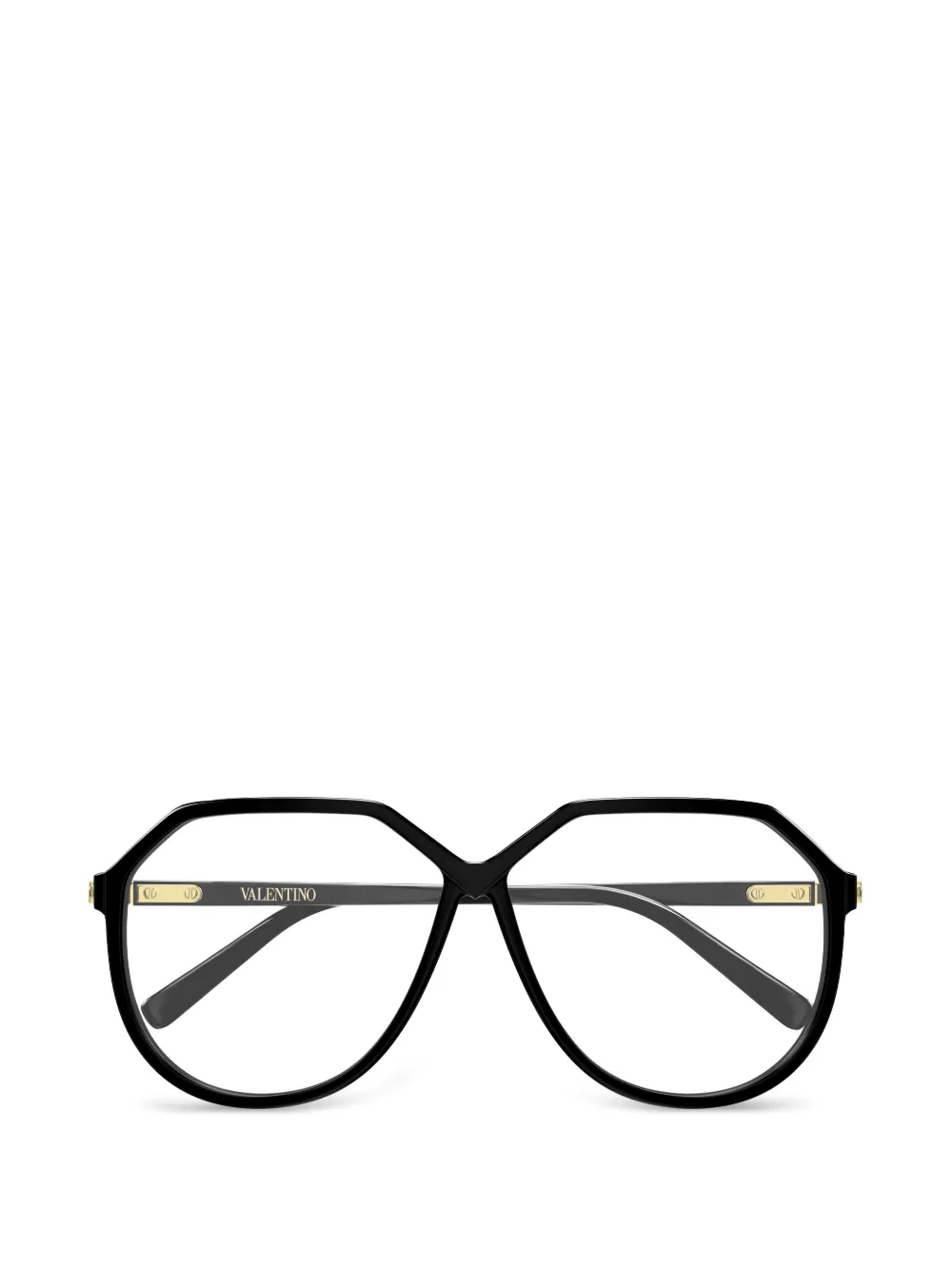 VALENTINO GARAVANI EYEWEAR geometric-frame glasses - Nero