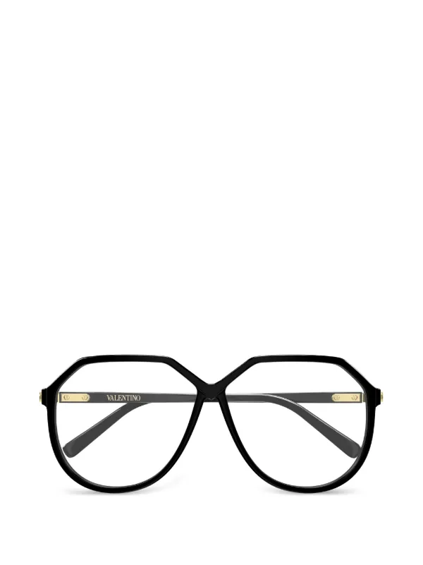 New Valentino Garavani Eyeglasses Black Rectangular VLogo Glasses Valentino Garavani - Women  main image 3