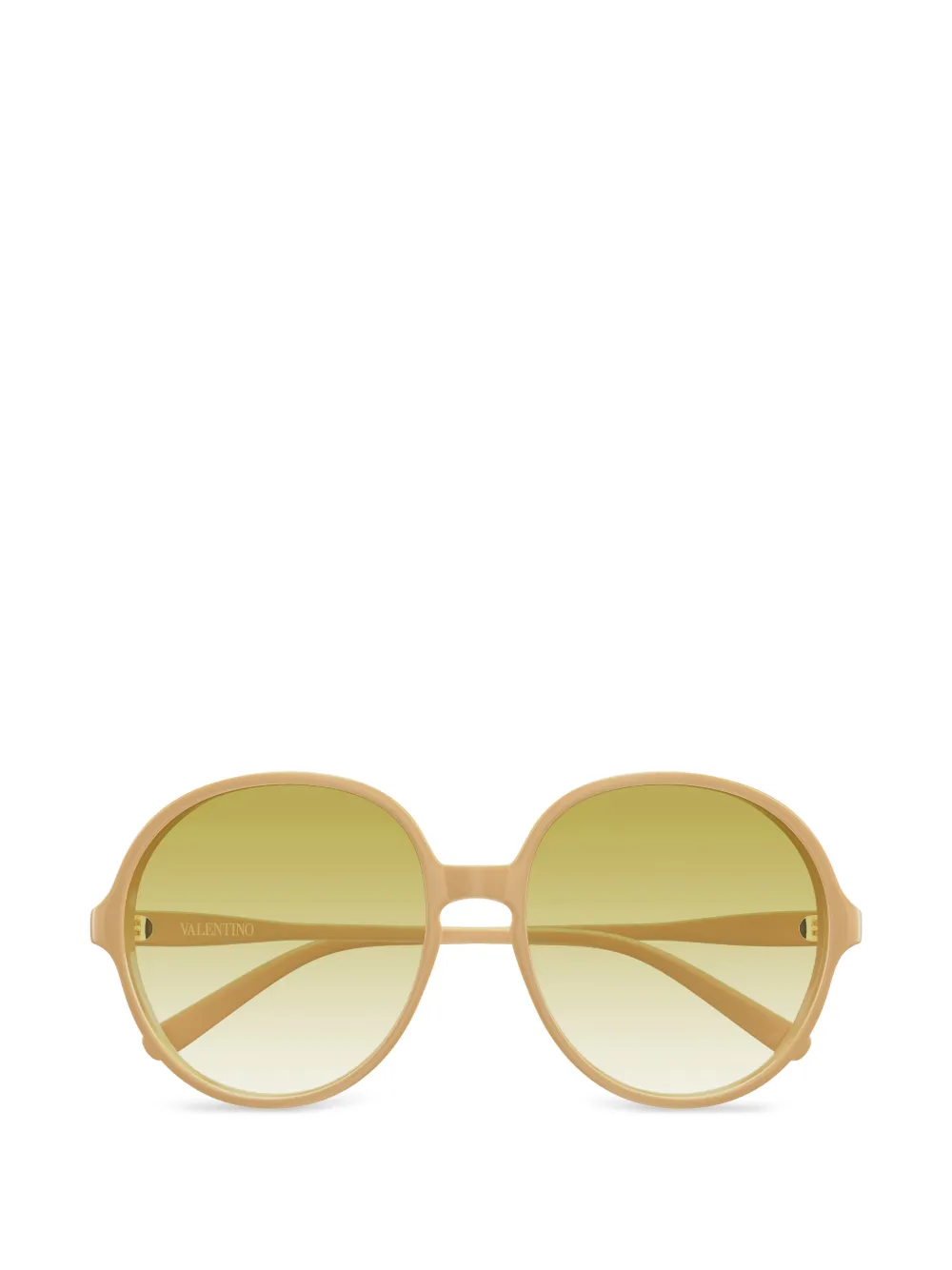 VALENTINO GARAVANI EYEWEAR VLogo round-frame sunglasses - Toni neutri