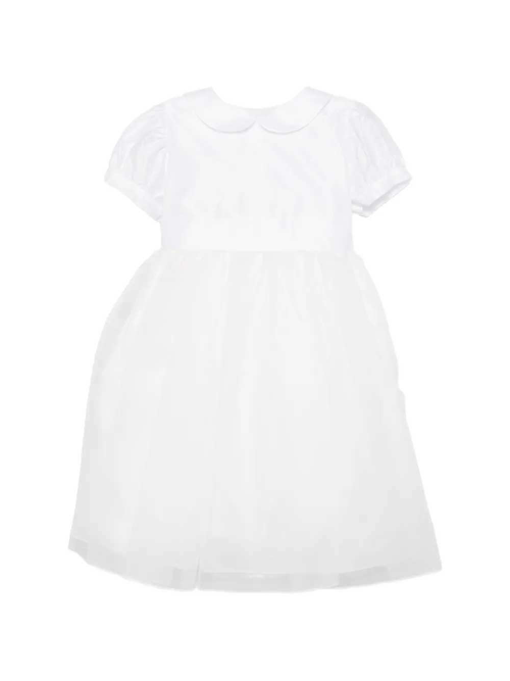 Mariella Ferrari Peter Pan-collar puff-sleeve dress - Bianco