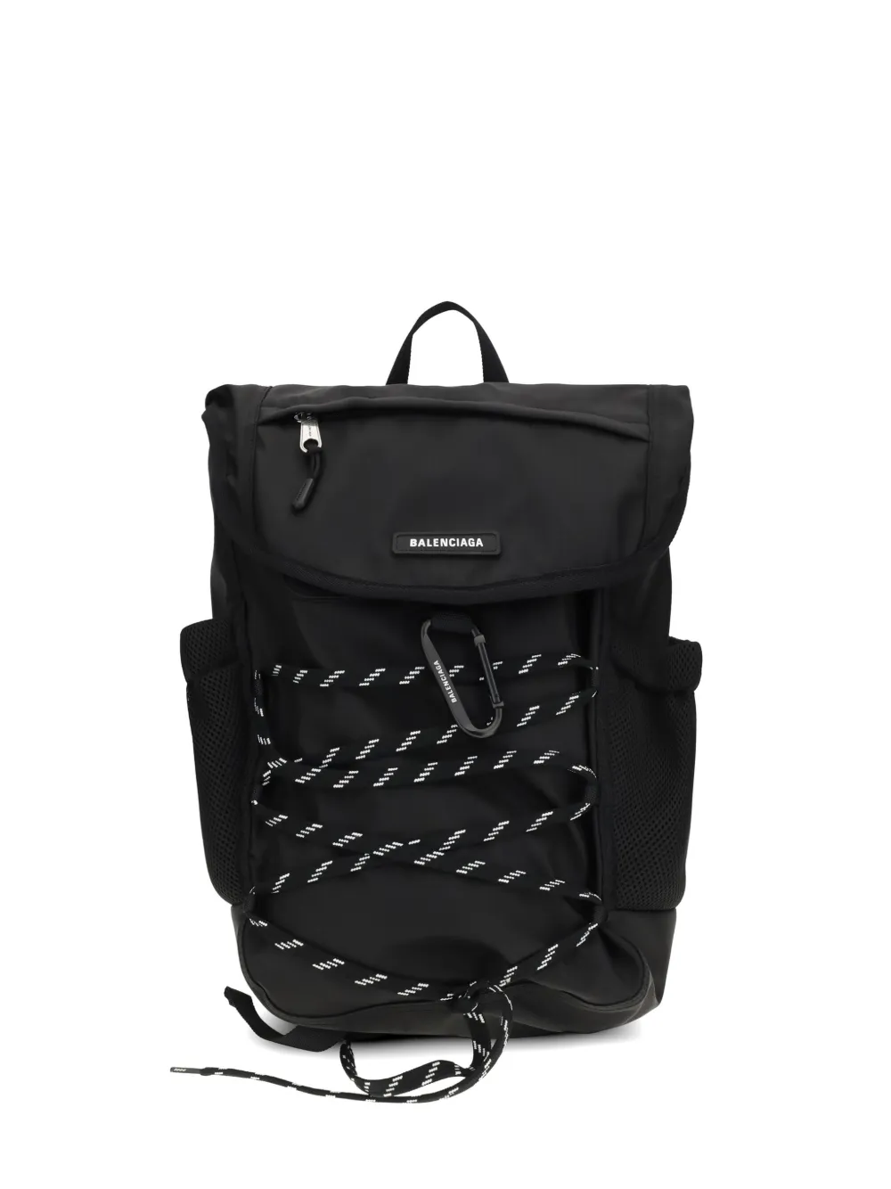 Balenciaga carabiner-detail lace-up backpack - Nero
