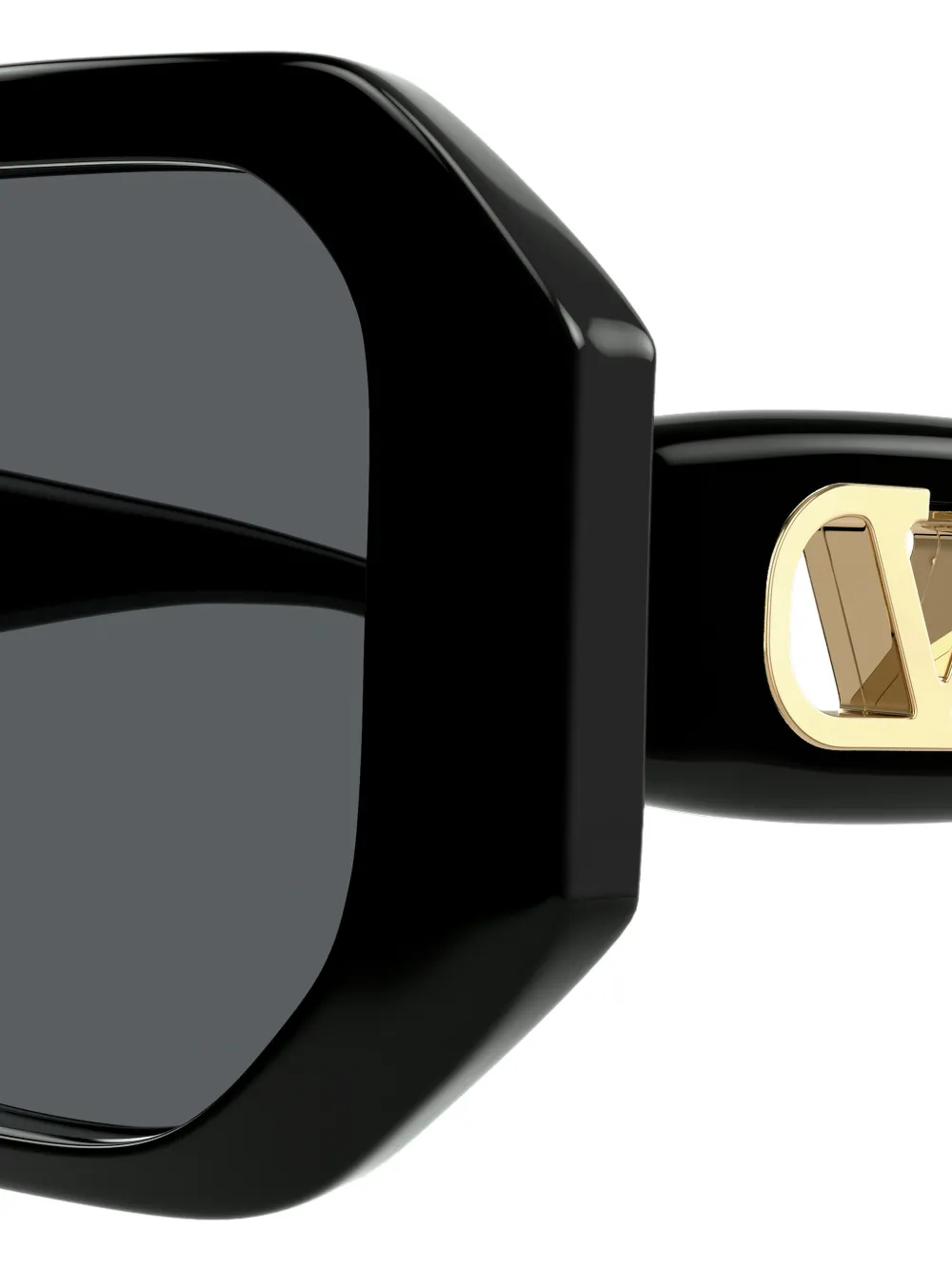 VALENTINO GARAVANI EYEWEAR VLogo zonnebril met geometrisch montuur Zwart