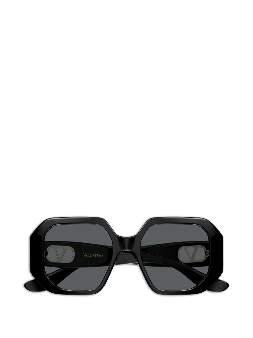 VALENTINO GARAVANI EYEWEAR VLogo geometric-frame sunglasses - Nero