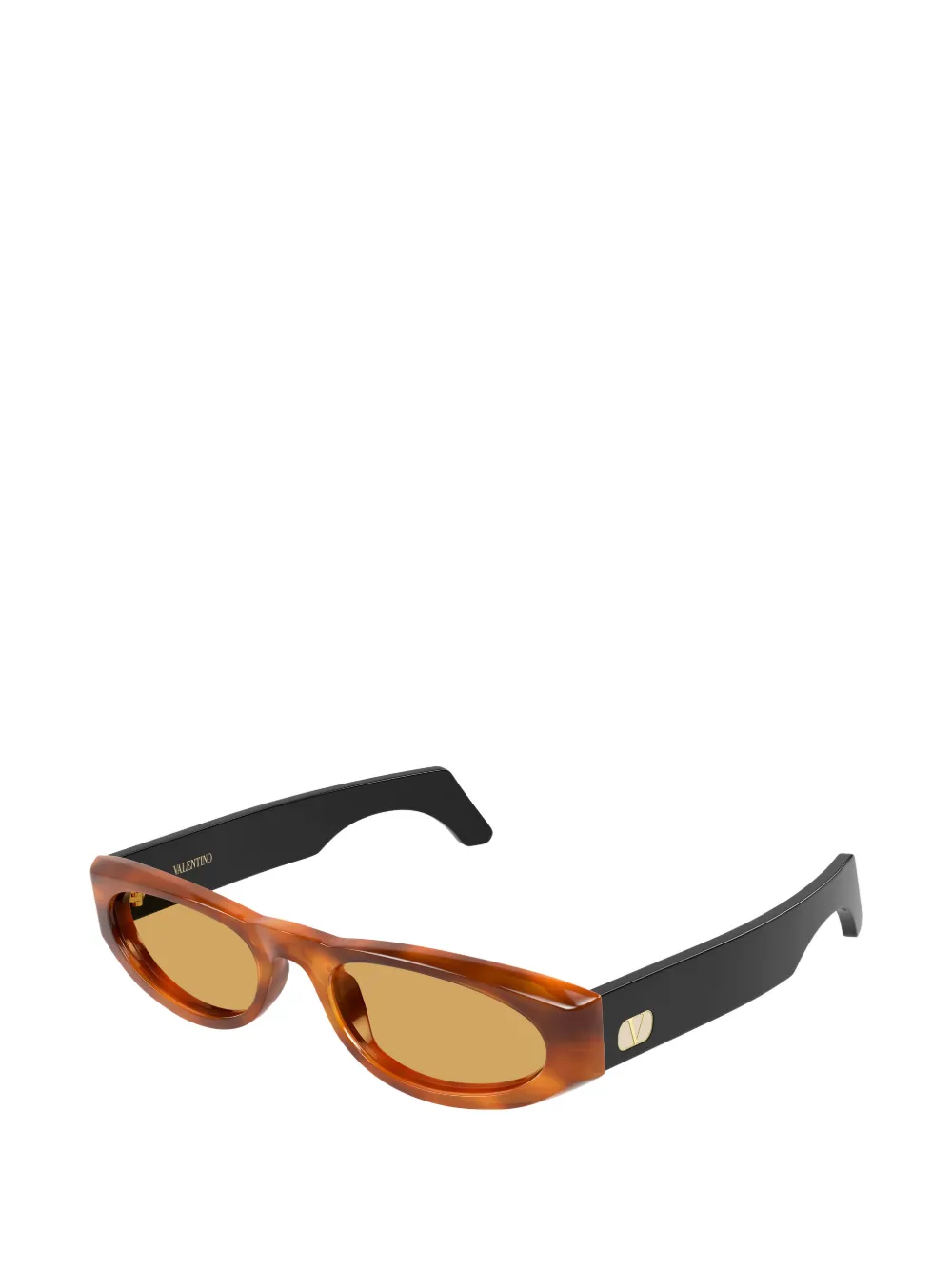 VALENTINO GARAVANI EYEWEAR VLogo zonnebril met ovaal montuur Bruin