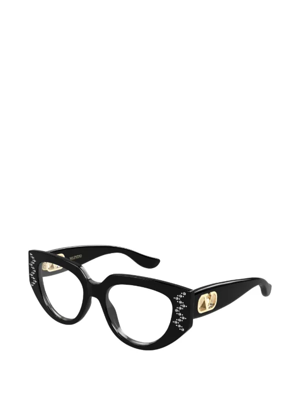 VALENTINO GARAVANI EYEWEAR Vロゴ ビジュートリム 眼鏡フレーム