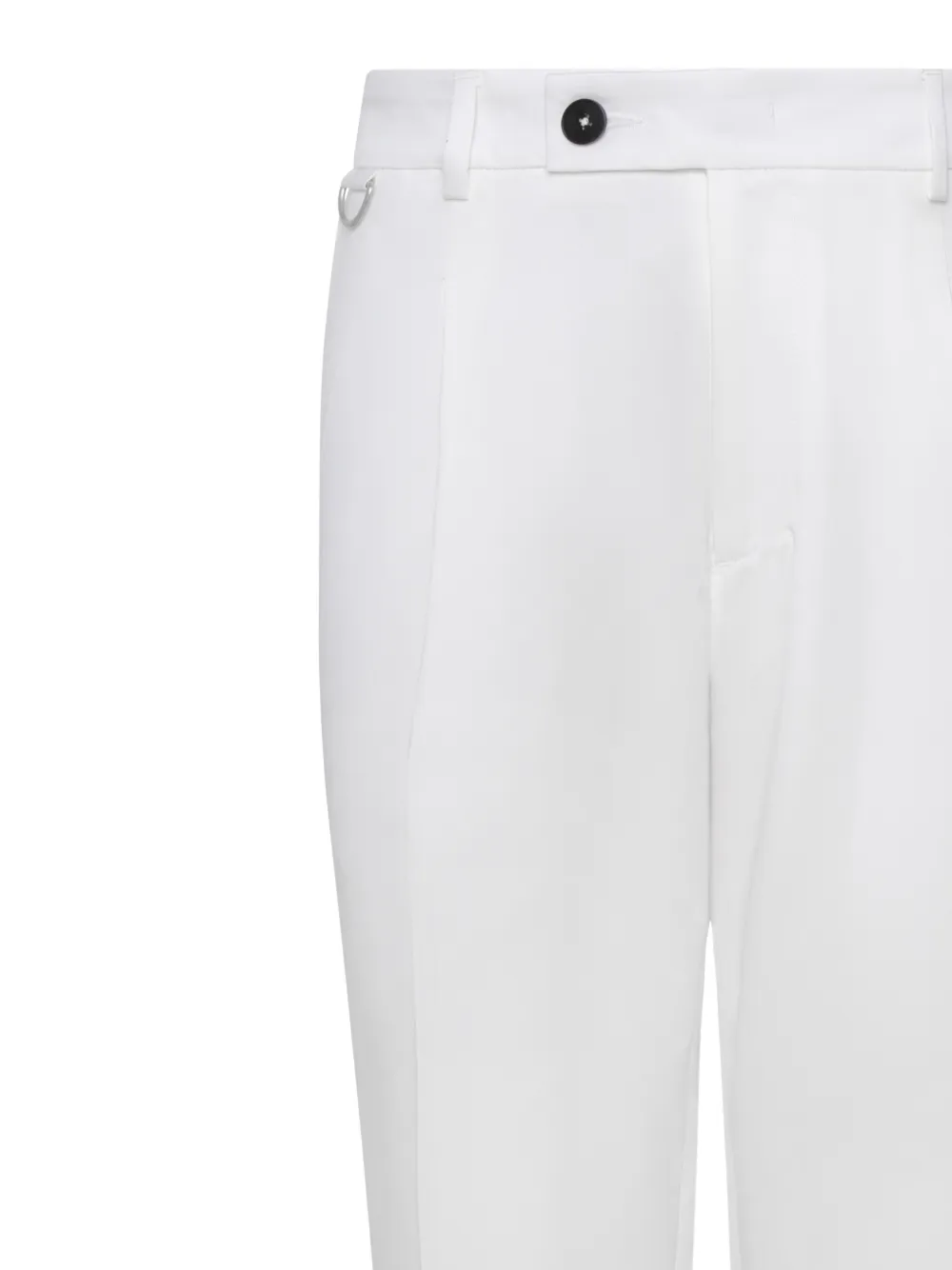 Low Brand Geplooide pantalon met knoopsluiting Wit