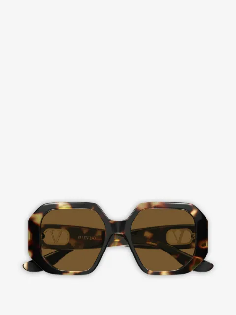 VALENTINO GARAVANI EYEWEAR VLogo zonnebril met geometrisch montuur