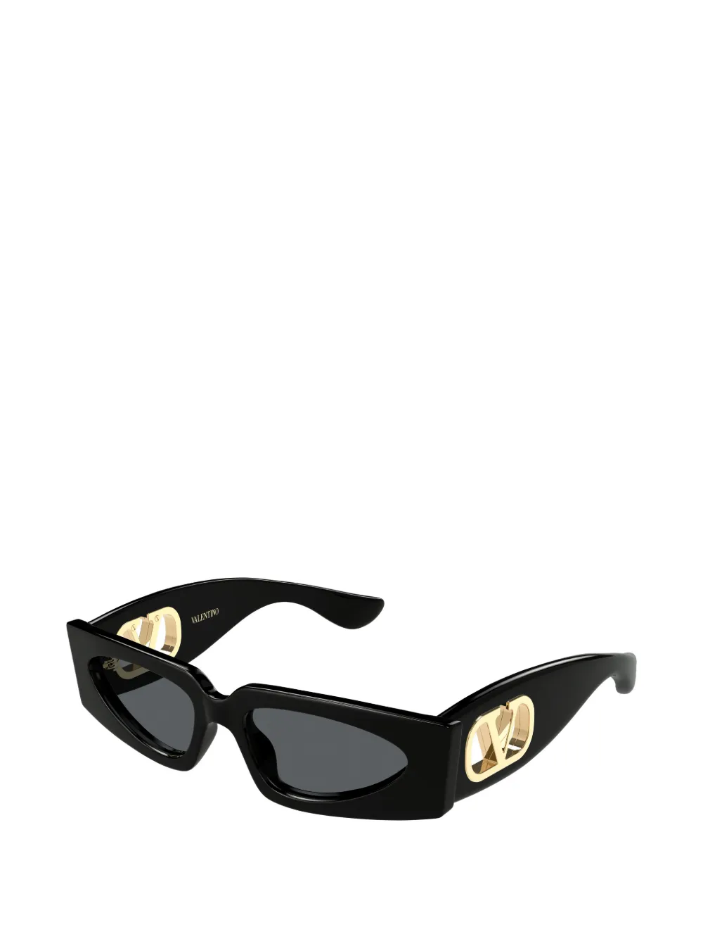 VALENTINO GARAVANI EYEWEAR VLogo zonnebril met geometrisch montuur Zwart
