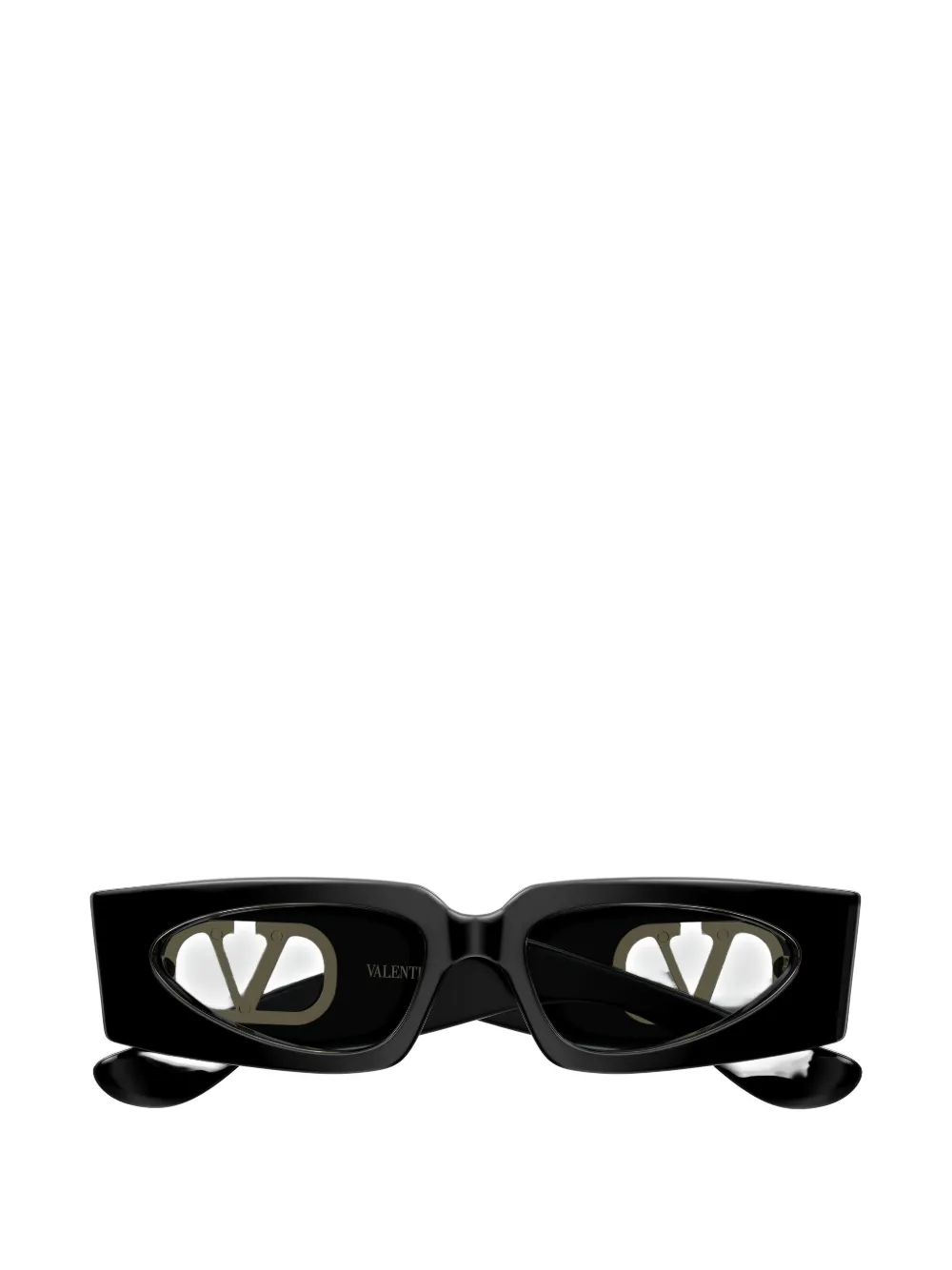 VALENTINO GARAVANI EYEWEAR VLogo Signature geometric-frame sunglasses - Nero