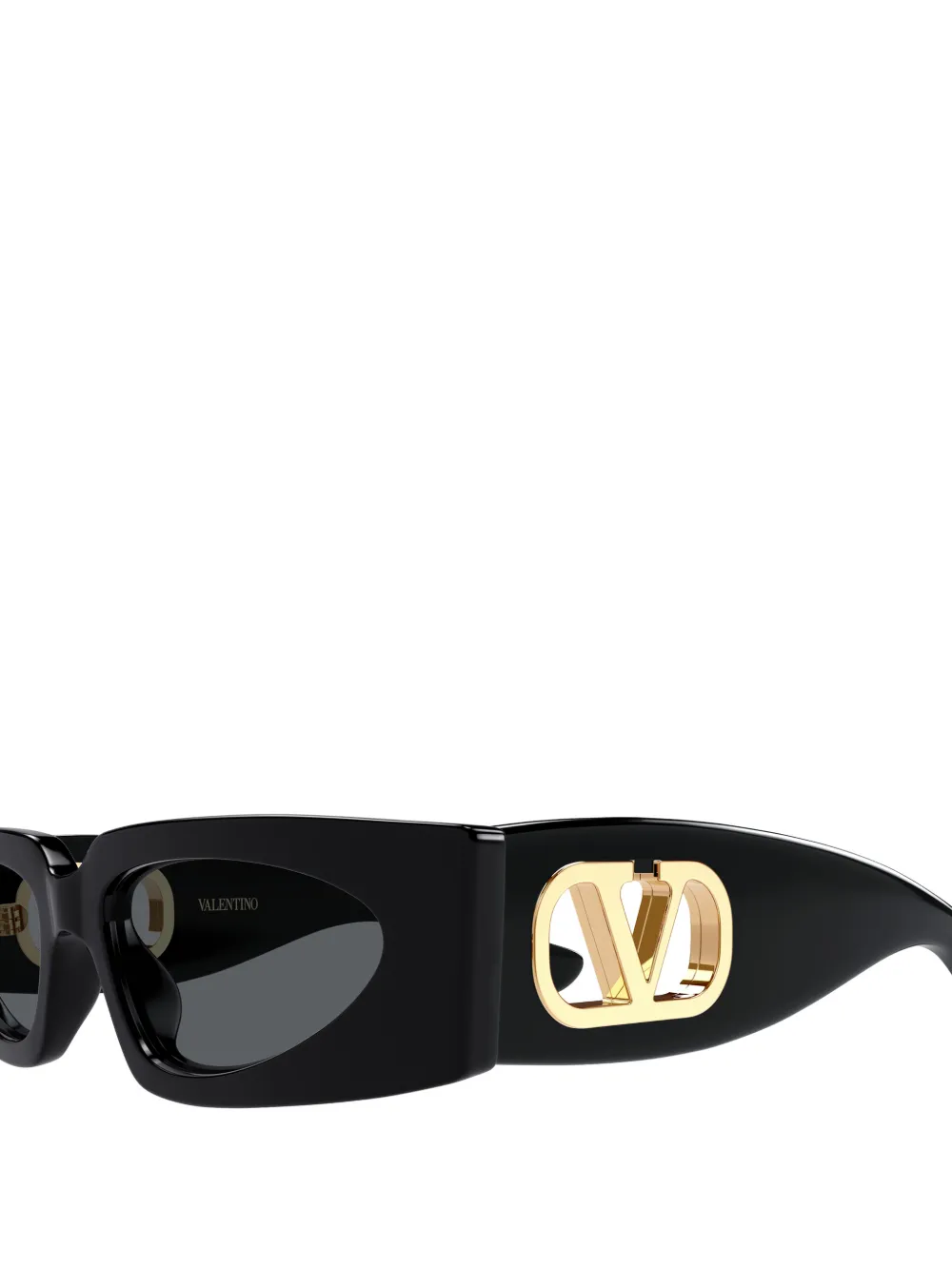 VALENTINO GARAVANI EYEWEAR VLogo zonnebril met geometrisch montuur Zwart