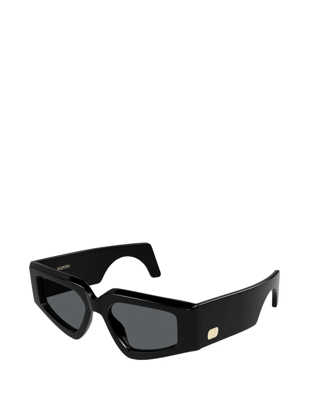 VALENTINO GARAVANI EYEWEAR VLogo geometric-frame sunglasses - Nero