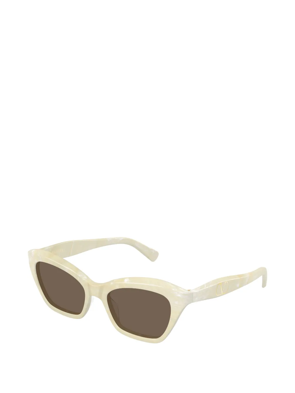 VALENTINO GARAVANI EYEWEAR VLogo zonnebril met cat-eye montuur Beige