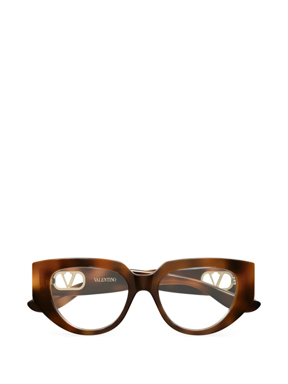 VALENTINO GARAVANI EYEWEAR VLogo cat-eye glasses - Marrone