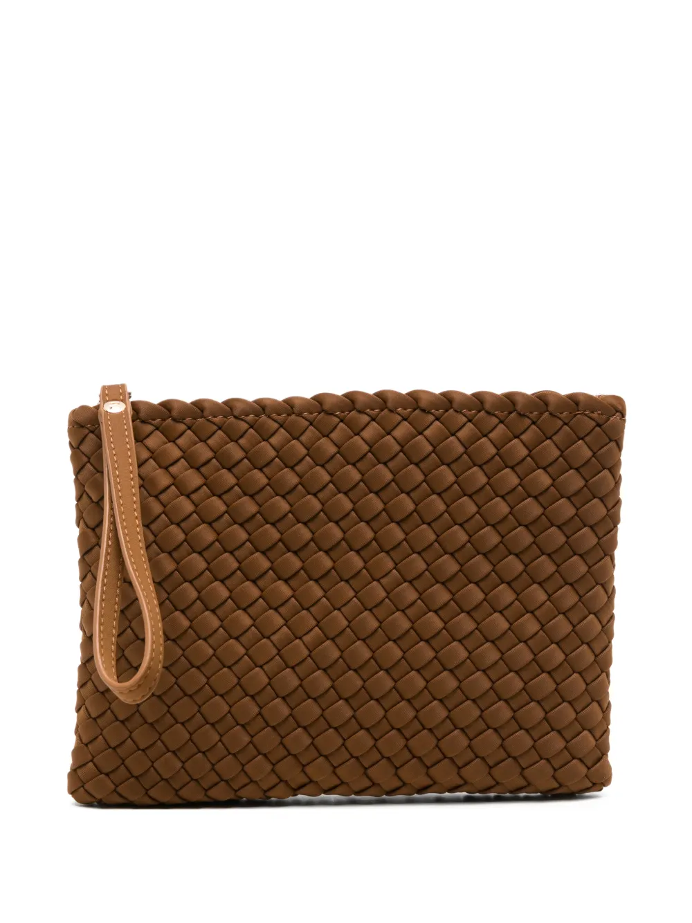MARREA Clutch con design intrecciato - Marrone