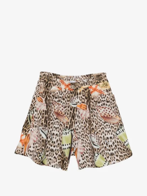 Roberto Cavalli Junior shorts con motivo de leopardo