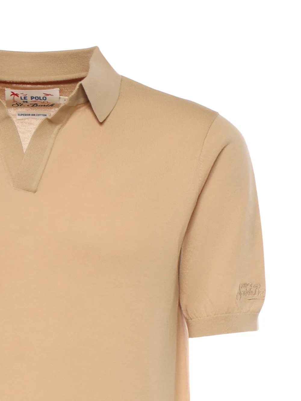 MC2 Saint Barth T-shirt met korte mouwen en polokraag Beige