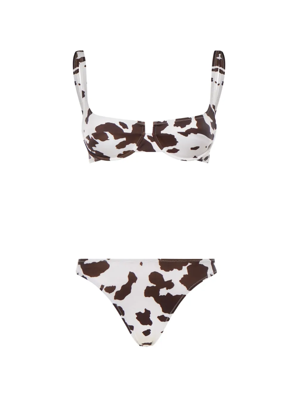 MC2 Saint Barth Bikini met koeien-print Wit