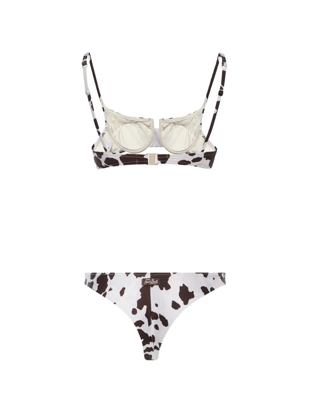 MC2 Saint Barth Bikini met koeien-print Wit