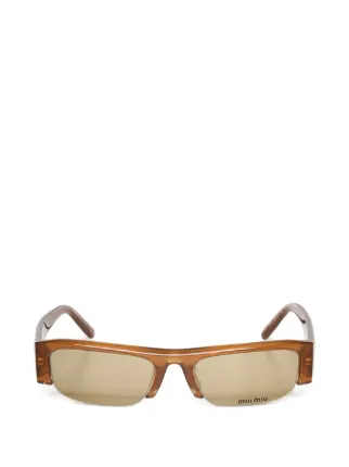 Miu Miu Eyewear Vedette スクエアフレーム サングラス | ブラウン