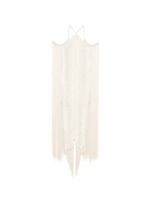 Bless Vestido Jade com franjas