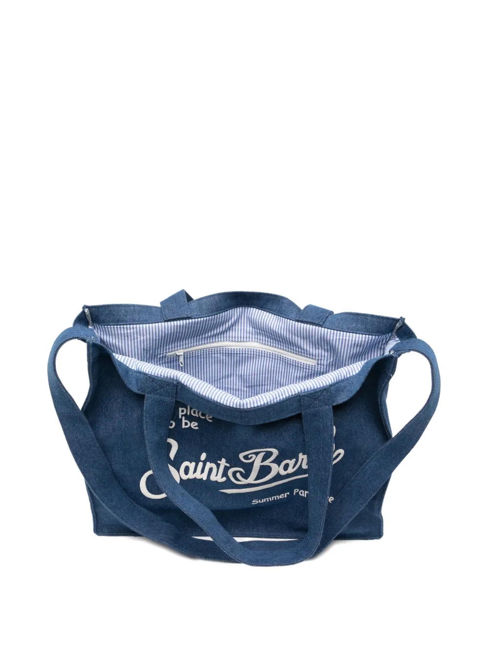 MC2 Saint Barth Schoudertas met logoprint Blauw