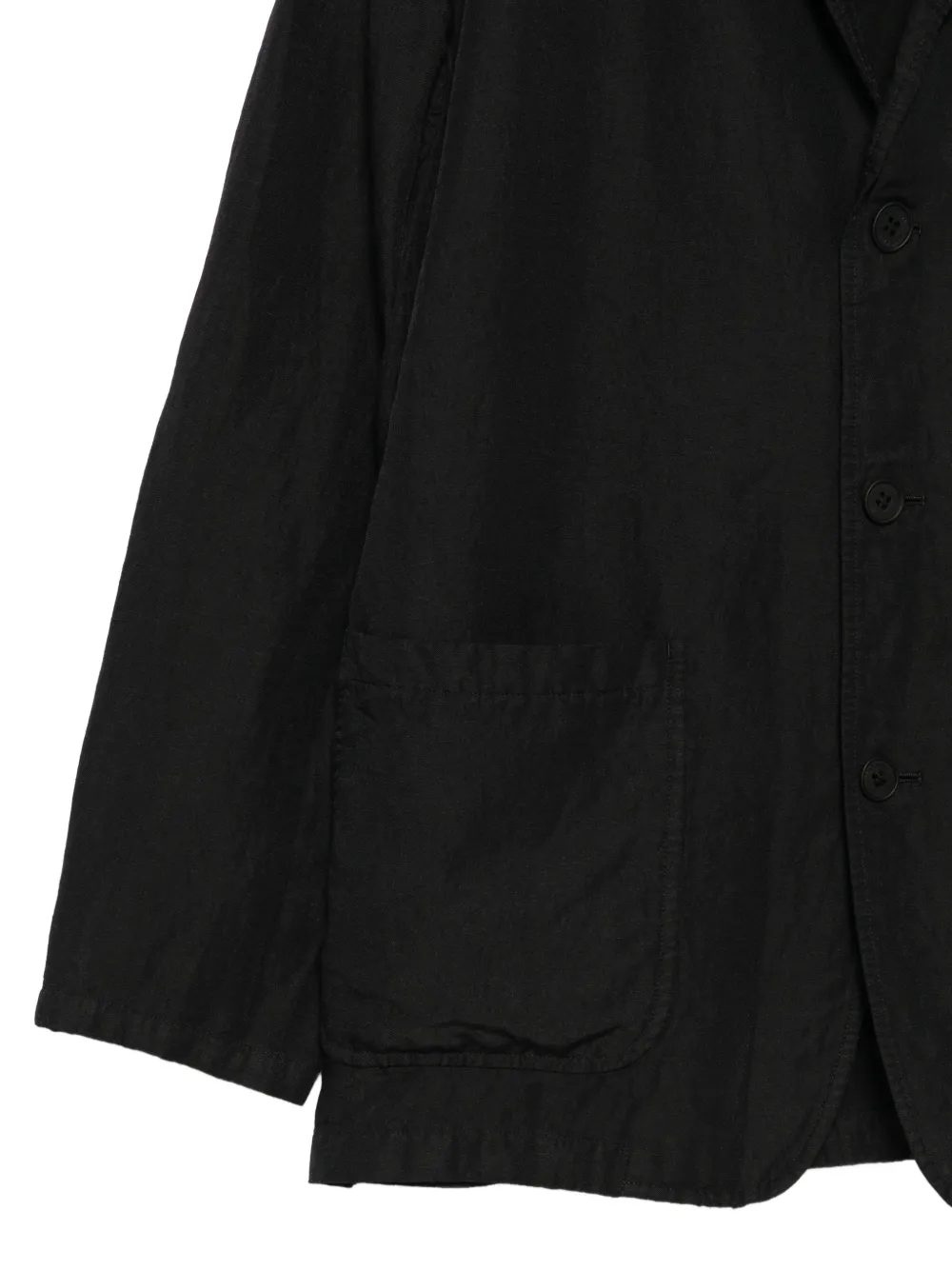 Comme des Garçons Homme Button-up blazer met opgestikte zak Zwart