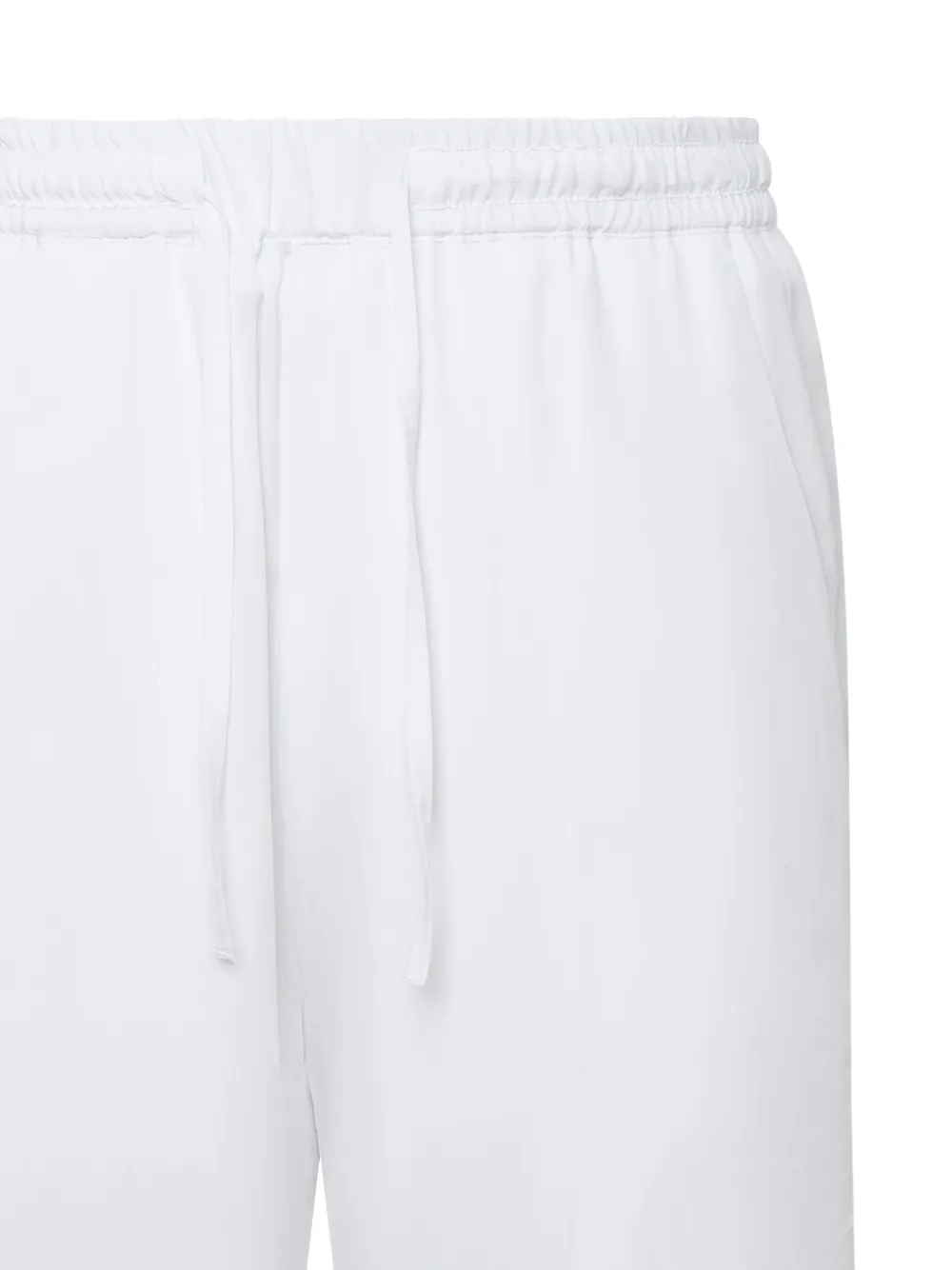 Low Brand Shorts met elastische taille en trekkoord Wit