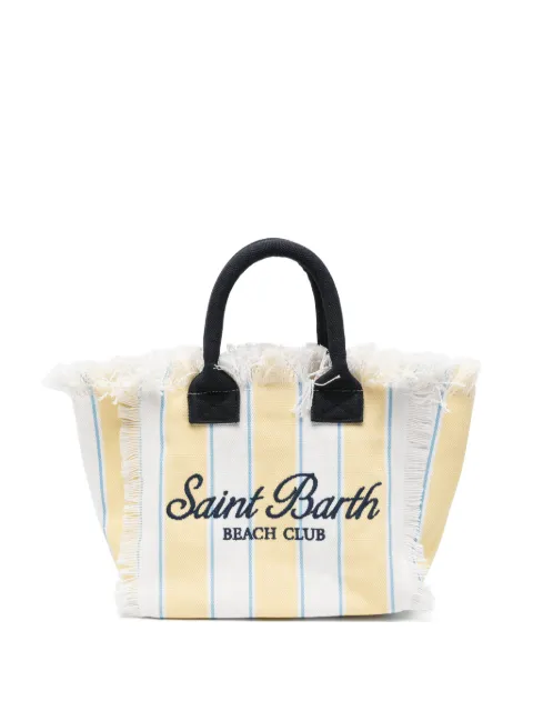 MC2 Saint Barth Colette striped frayed-edge tote bag