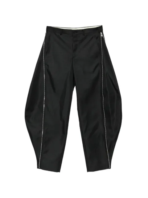 Comme des Garçons Homme Plus zip-detail curved-leg trousers