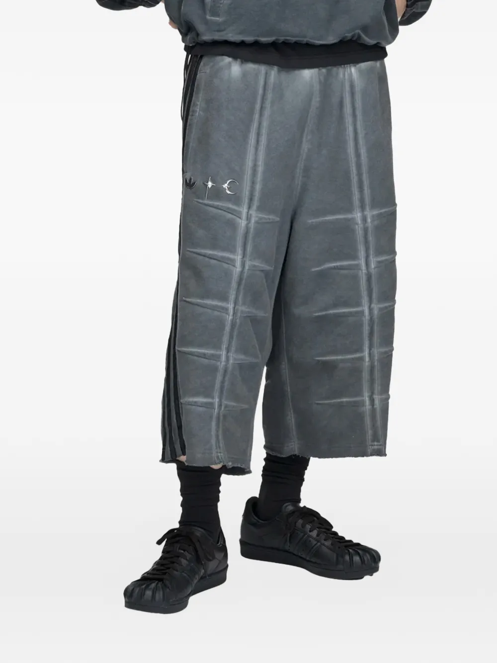adidas x Thug Club 3-Stripes trainingsshorts Grijs