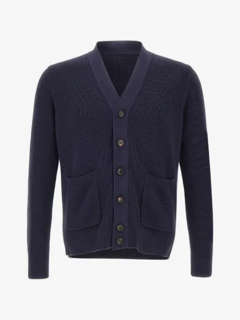 Filippo De Laurentiis V-neck ribbed-trim cardigan