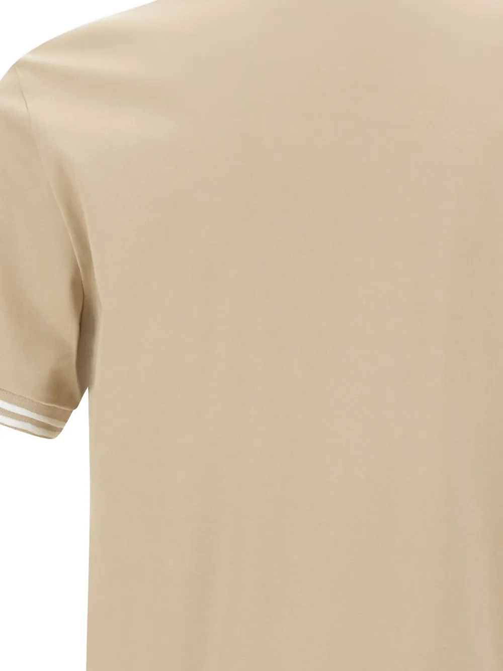 BOSS Poloshirt met contrasterende afwerking Beige