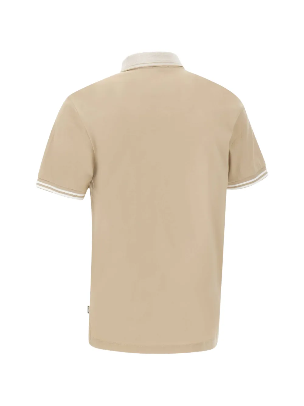 BOSS Poloshirt met contrasterende afwerking Beige