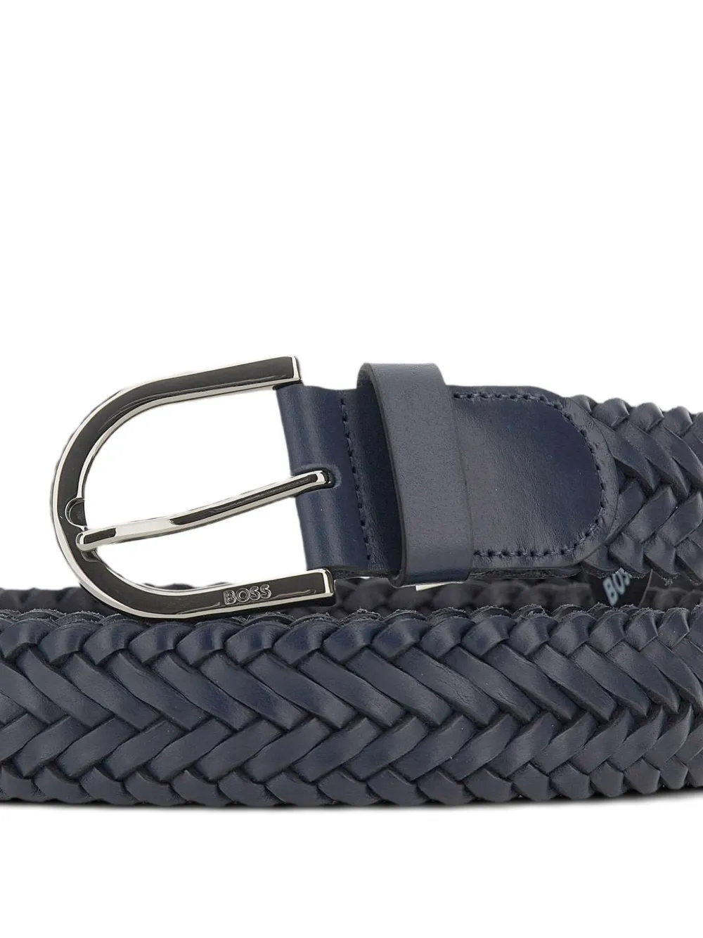 BOSS Geweven riem Blauw