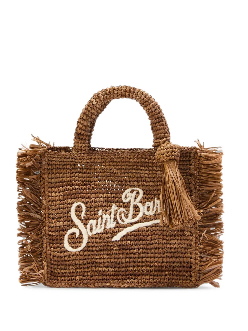 MC2 Saint Barth Vanity mini raffia bag with side fringes
