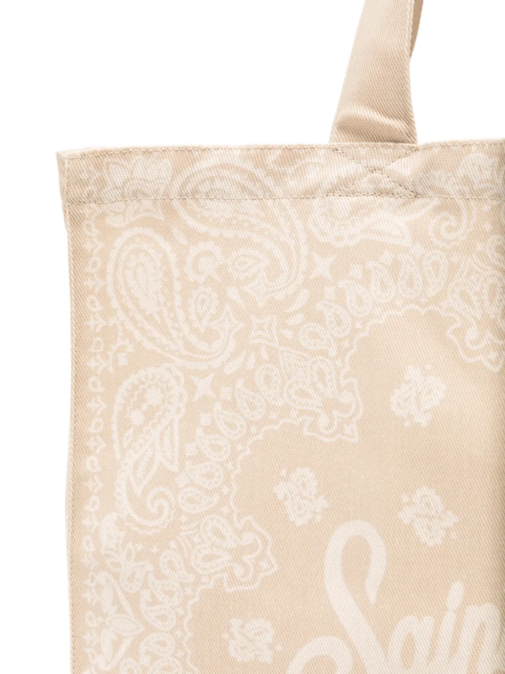 MC2 Saint Barth Essential strandtas met paisley-print en logo Beige