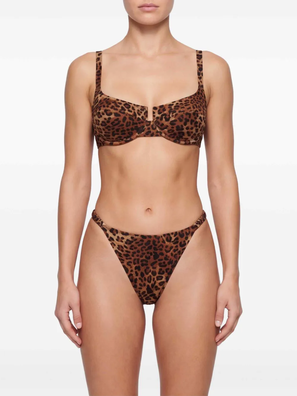MC2 Saint Barth Perlamir bikini met luipaardprint Bruin