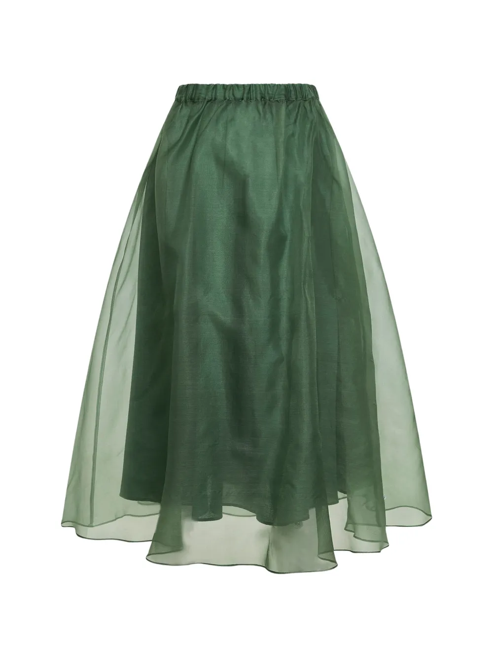 Weekend Max Mara pleated layered midi skirt - Verde