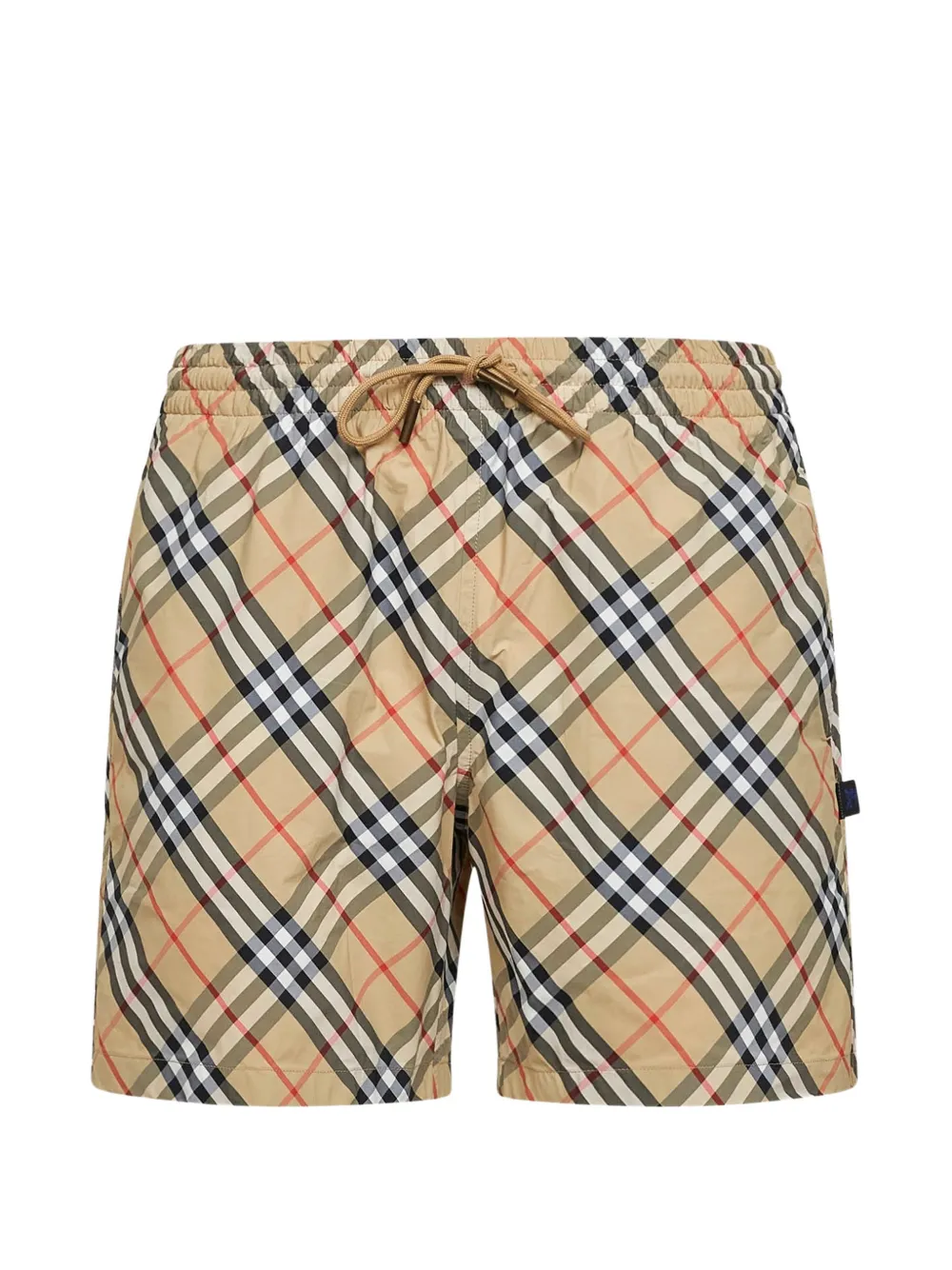 Burberry check-pattern swim shorts - Nude