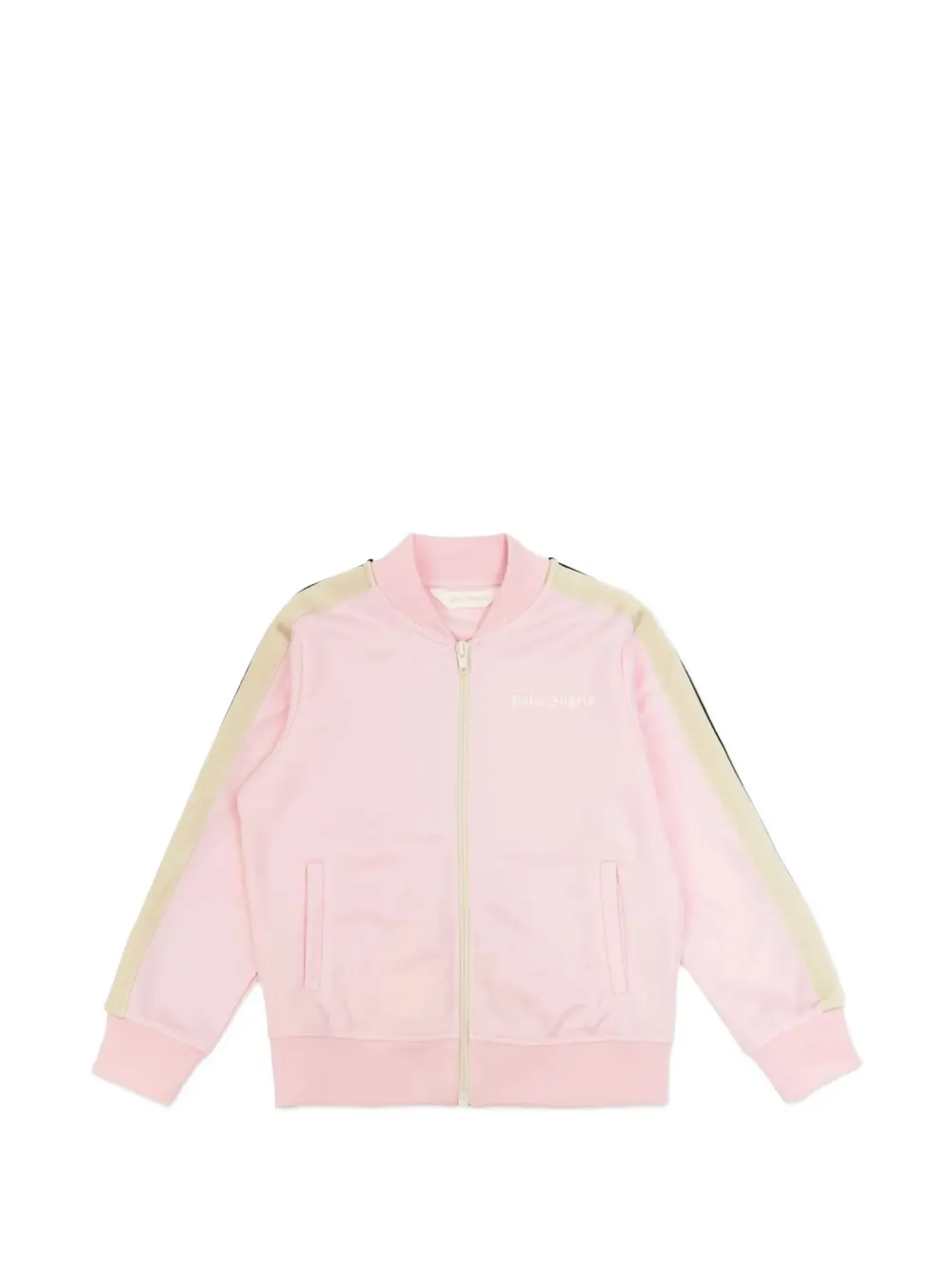 Palm Angels Kids logo-detaill striped sweatshirt - Pink