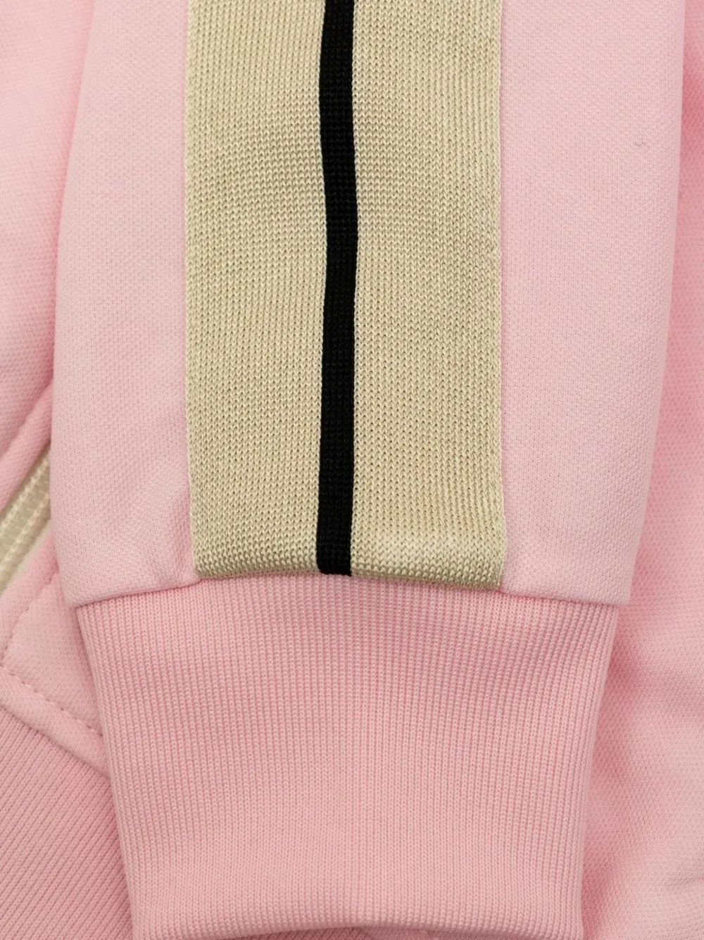 Palm Angels Kids Gestreepte sweater met logo-detail Roze