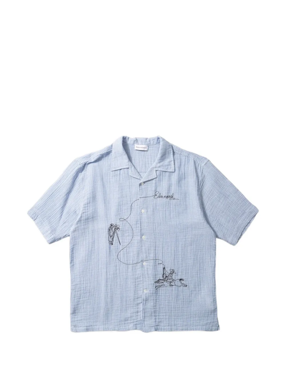 Dean Edmonds Western embroidered shirt - Blau