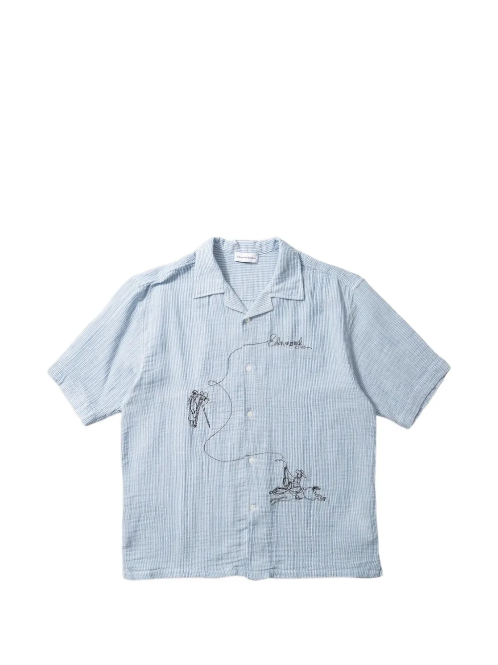 Dean Edmonds Western embroidered shirt - Blau